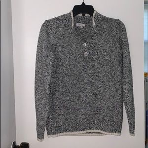 Grey Long Sleeve Button Up Sweater